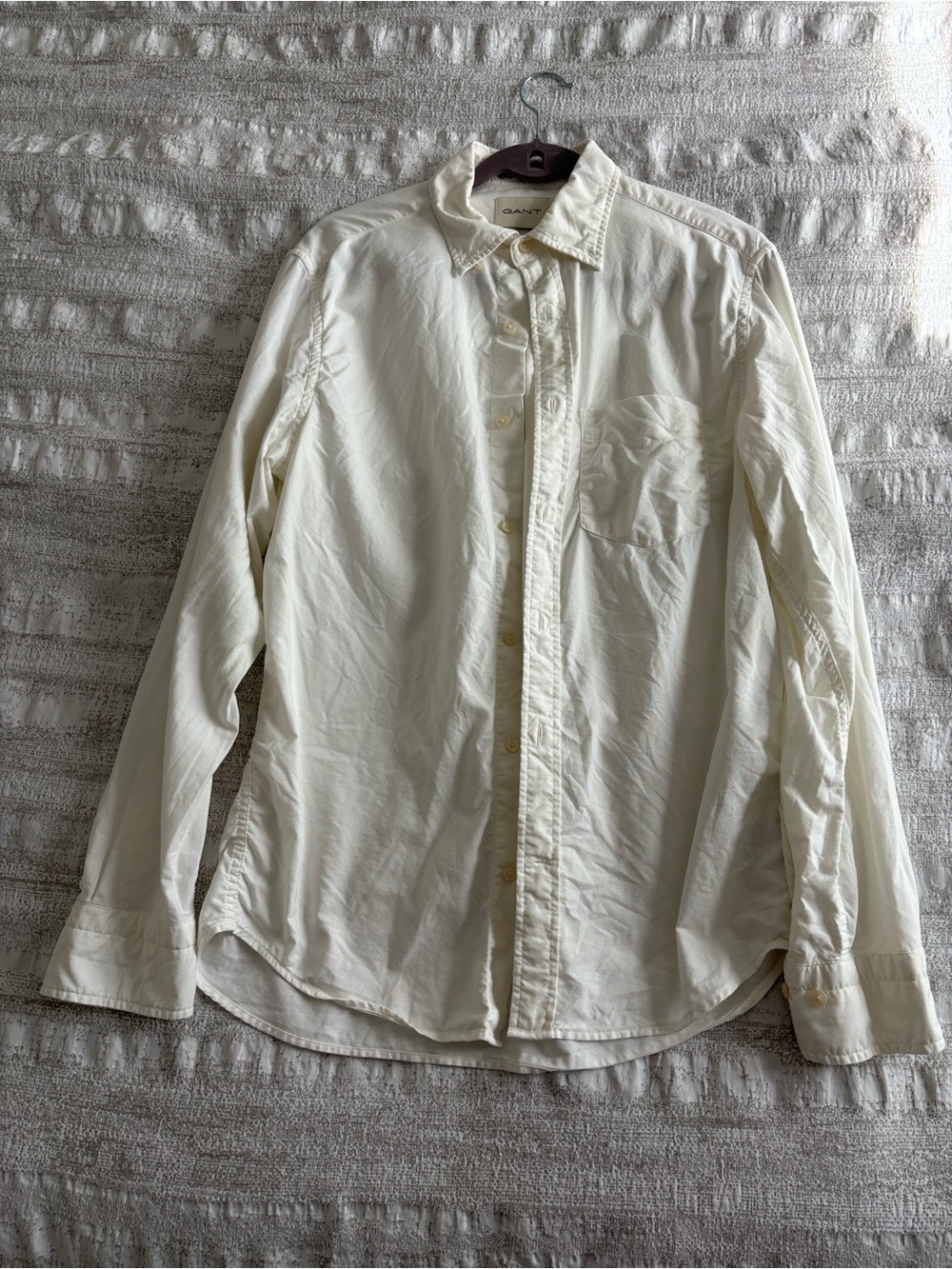Gant Men's 100% cotton White Button-Up Dress Shirt